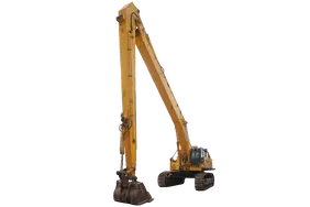 2017 Komatsu PC850SE-8R1 Long Boom Excavator White Background View