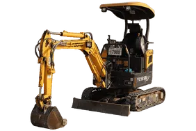 2017 Yuchai YC18SR Mini Excavator White Background