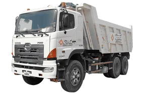 2018 Hino 700 Series ZS 4041 6x4 Tipper Truck White Background View - TK-0394