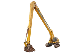 2019 Komatsu PC850SE-8R1 Long Boom Excavator White Background View