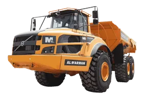 2019 Volvo A40G Articulated Dump Truck white background