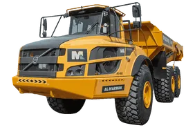 2019 volvo A40G dump truck white background Image