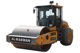 2019 Volvo SD110B Single Drum Roller White Background View - RO-0341