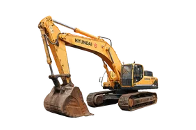 2020 Hyundai 480LC-9S Track Excavator White Background