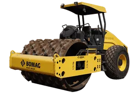 2021 Bomag BW 211 D-40 Single Drum Roller White Background View - RO-0446