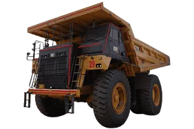 2022 Caterpillar 777E Rigid Dump Truck White Background