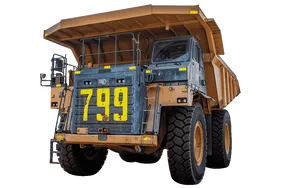 2022 Caterpillar 777E Rigid Dump Truck White Background VIew 
