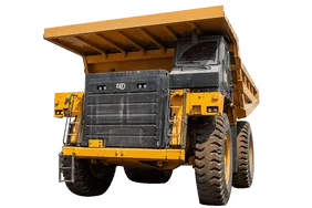 2022 Caterpillar 777E Rigid Dump Truck White Background View