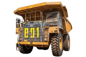 2022 Caterpillar 777E Rigid Dump Truck White Background View