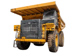 2022 Caterpillar 777E Rigid Dump Truck White Background View