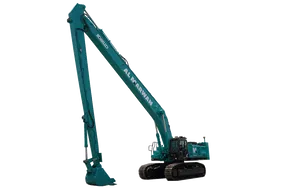 2022 Kobelco SK850LC Long Boom Excavator White Background View