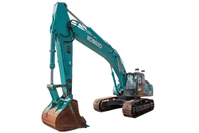 2023 Kobelco SK380XDLC-10 Track Excavator White Background View