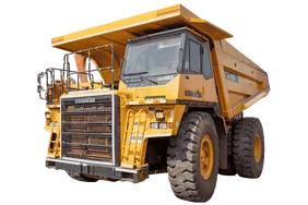 2024 Komatsu HD465-7EO Rigid Dump Truck White Background View