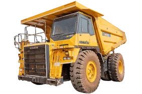 2024 Komatsu HD465-7EO Rigid Dump Truck White Background View