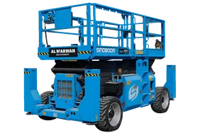 Sinoboom 1323RD Rough Terrain Scissor Lift White Background View