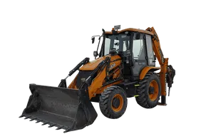 2021 JCB 3DX Plus Backhoe Loader White Background Image