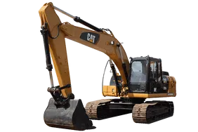 CAT 323D3 Crawler Excavator 2020 White Background Image