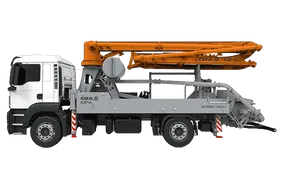 CIFA K24L concrete pump white background