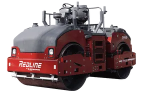 Dynapac Redline DRA90 Double Drum Roller White Background View