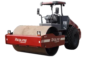 Dynapac Redline DRS120D Single Drum Roller White Background View