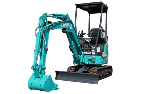 New Kobelco SK17SR Mini Excavator White Background Image