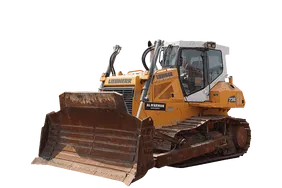 bulldozer liebherr white background image