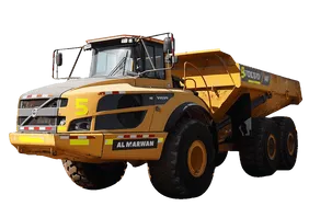 Used 2015 Volvo A40F Articulated Truck White Background Image