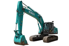 Used Kobelco SK220XDLC Track Excavator 2021 White Background image