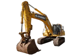 Used Komatsu PC350LC-8 Track Excavator 2016 White Background Image