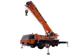 Used Tadano Faun ATF 80-4 Mobile Crane 2006 White Background View