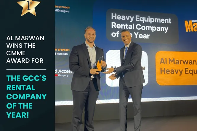 المروان للمعدات الثقيلة تفوز بجائزة أفضل شركة تأجير في الخليج لعام 2023