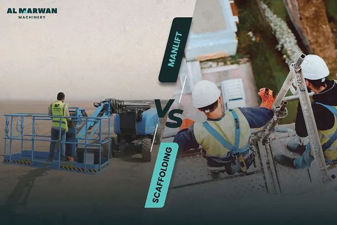 حلول الوصول المرتفع في إدارة المنشآت: منصات الرفع الهوائية أم السقالات