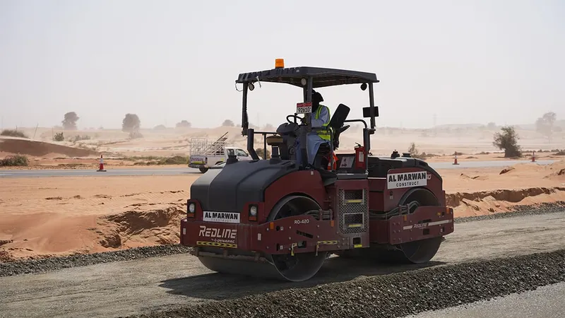 Dynapac Redline double drum roller in action