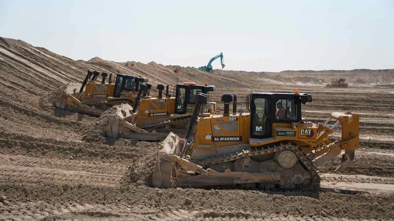 Multiple Cat D8T dozers