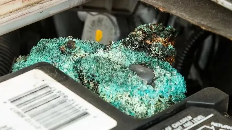 التآكل الأخضر في الوصلات الكهربائية في المعدات الثقيلة بسبب الامطار والرطوبة