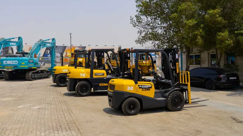 Al Marwan forklift fleet at the yard. 