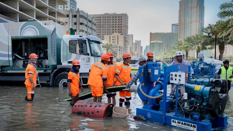 فريق المروان اثناء منخفض العزم في الامارات 