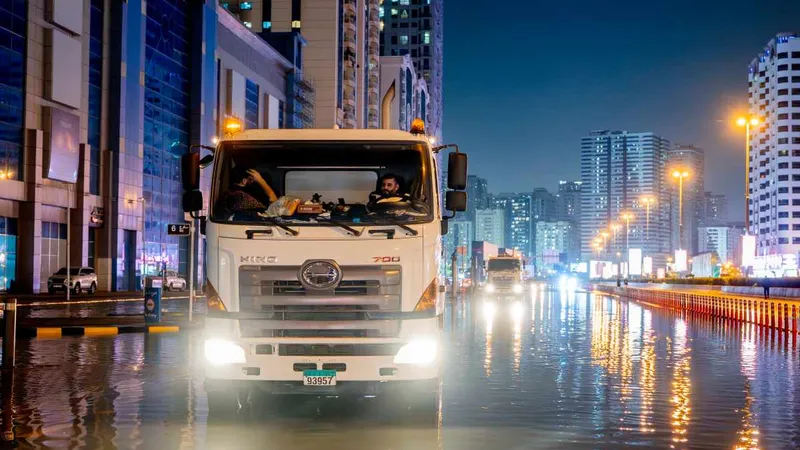 استخدمت المروان&nbsp;الشاحنات القلابة كوسيلة أساسية لنقل المواد الحيوية عبر المدينة