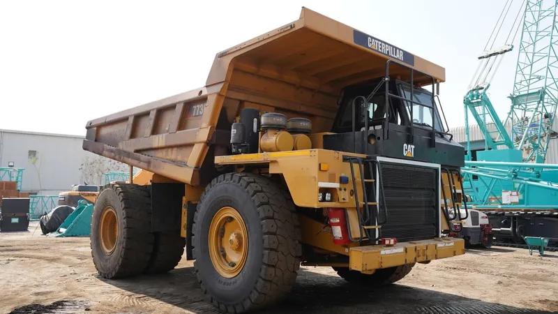 The 55-ton CAT 773E rigid dump truck