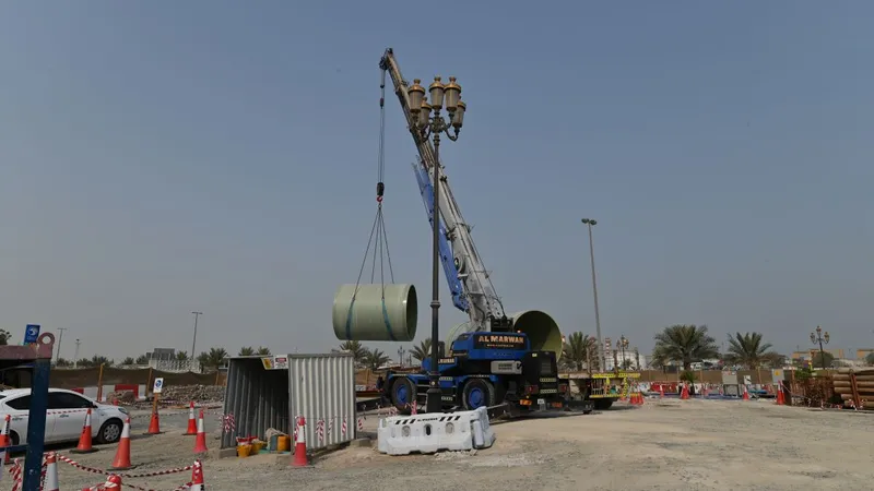 mobile crane at al marwan site