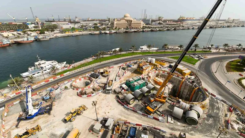 al marwan heavy machinery at sharjah stormwater main line project