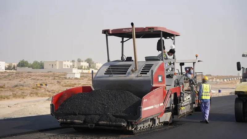 A Dynapac DRF25 paver on an Al Marwan job site
