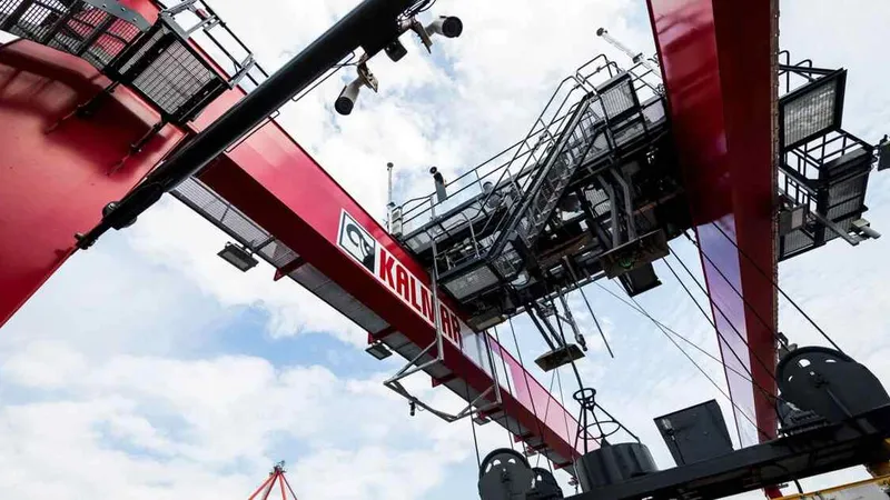 A Kalmar overhead crane.