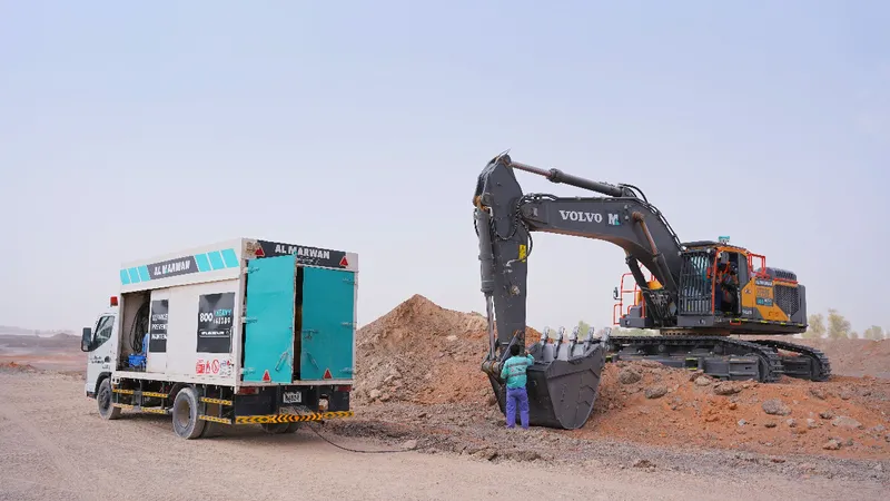 Al Marwan Machinery provides mobile service trucks to minimize downtime
