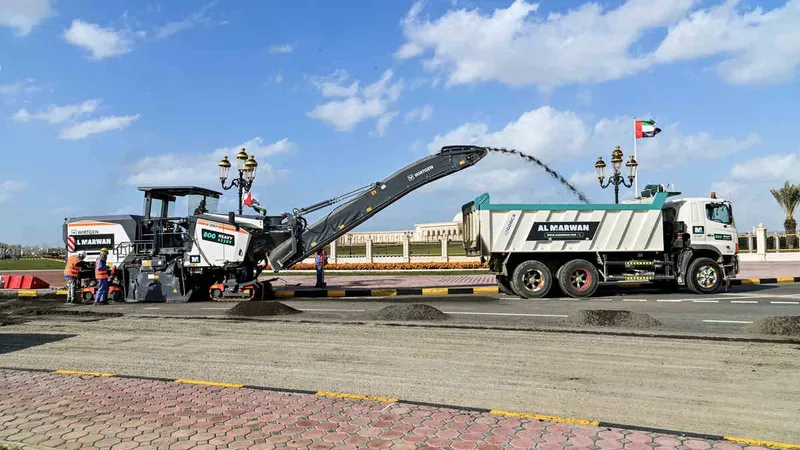 A Wirtgen W200F miller in action on an Al Marwan UAE job site