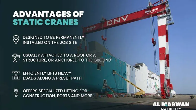 Advantages of static cranes such as the bridge cranes
