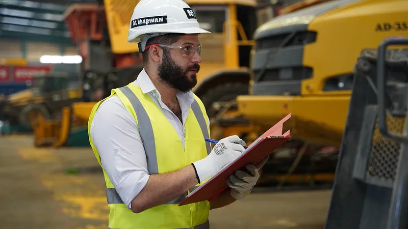 An Al Marwan worker conducts Quality Checks. 