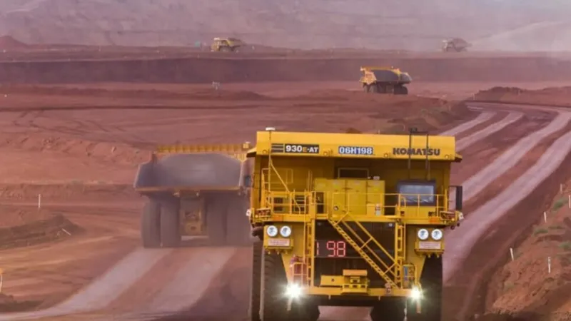 Autonomous Komatsu dump trucks