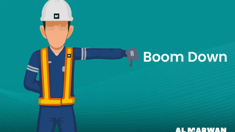 Boom Down Crane Hand Signal