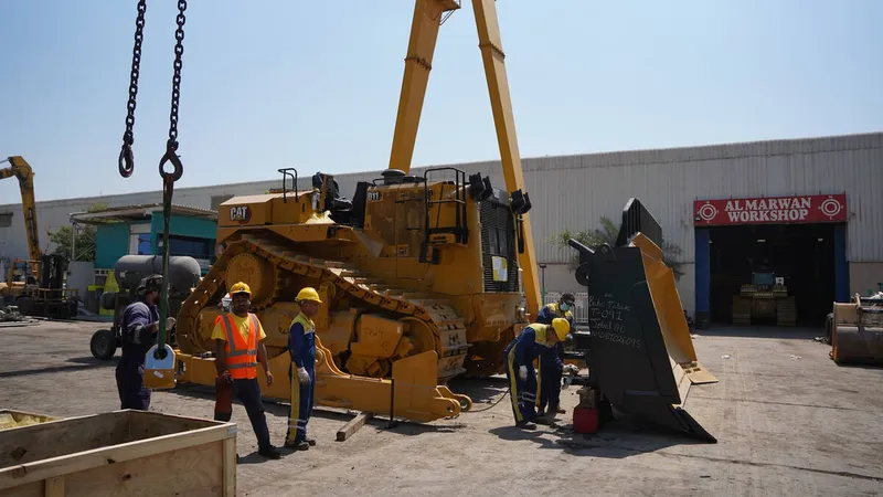 Cat D11 bulldozer is one of the largest bulldozers in the world